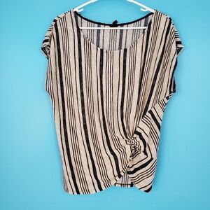 W5 Cap Sleeve Top Size XL Striped Knit